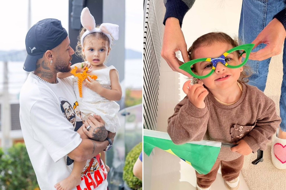 Neymar Jr. celebra o segundo aniversário da filha Helena em postagem no Instagram