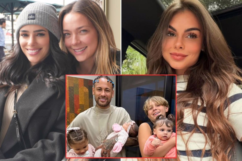 Bruna Biancardi, Carol Dantas e Amanda Kimberlly são as mães dos filhos de Neymar Jr
