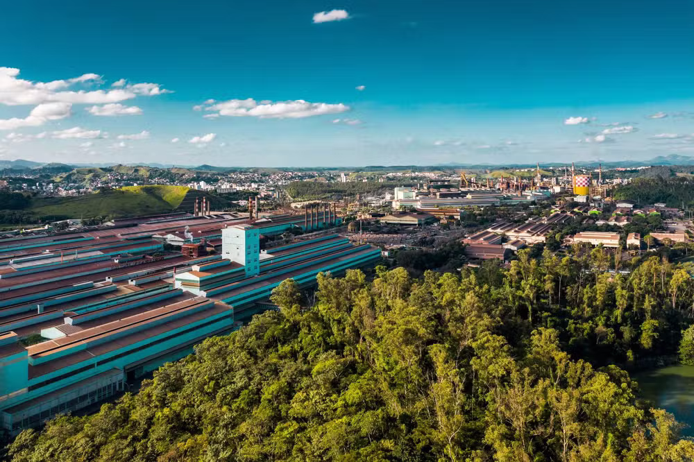 Centro Industrial da Usiminas em Ipatinga (MG), no Vale do Aço