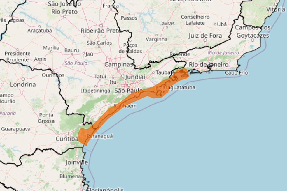 Inmet emite alerta para ventos costeiros