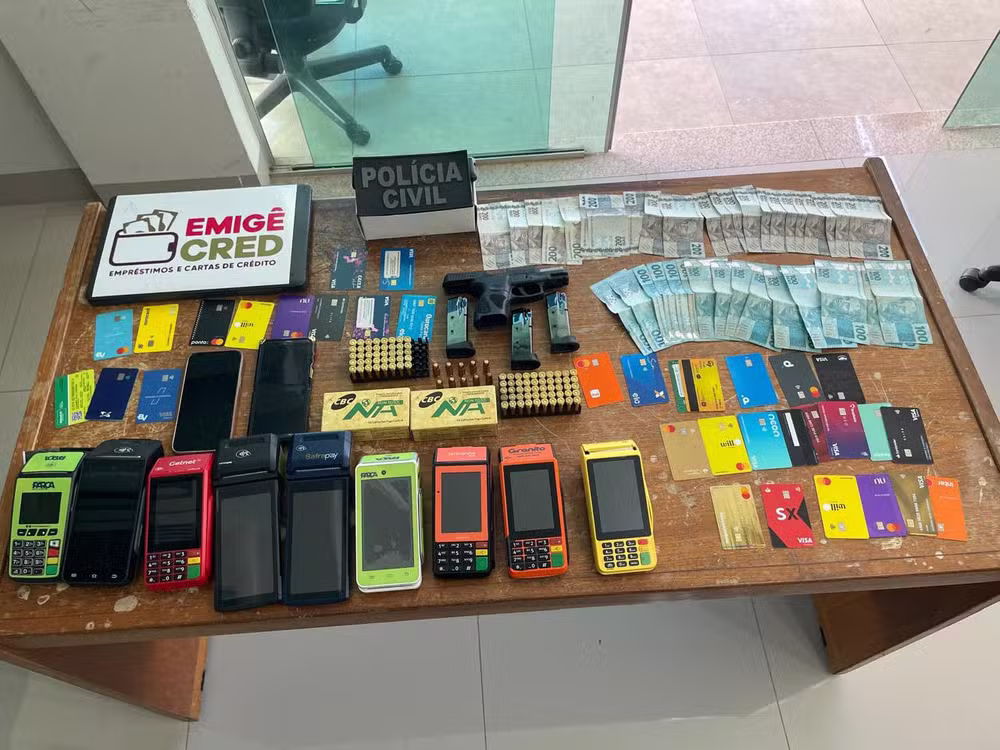 Material apreendido durante a operação