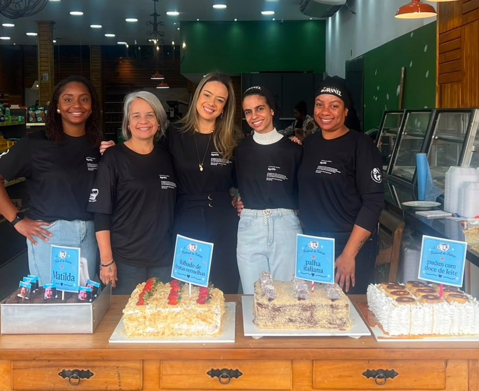 A confeiteira Raphaela Brandi e sua equipe participam de festival de fatias em Juiz de Fora