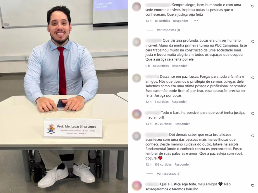 Amigos, colegas e ex-professores prestam homenagem ao advogado Lucas Silva Lopes, de 30 anos, encontrado morto em Mogi Mirim (SP)