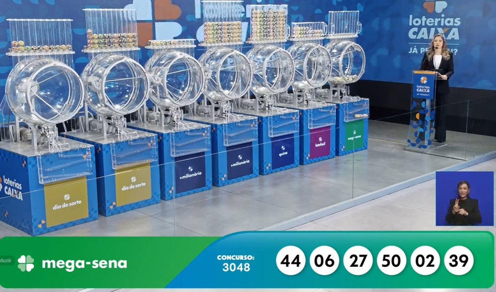 Dezenas sorteadas no concurso 3048 da Mega-Sena, realizado em 23 de agosto de 2026