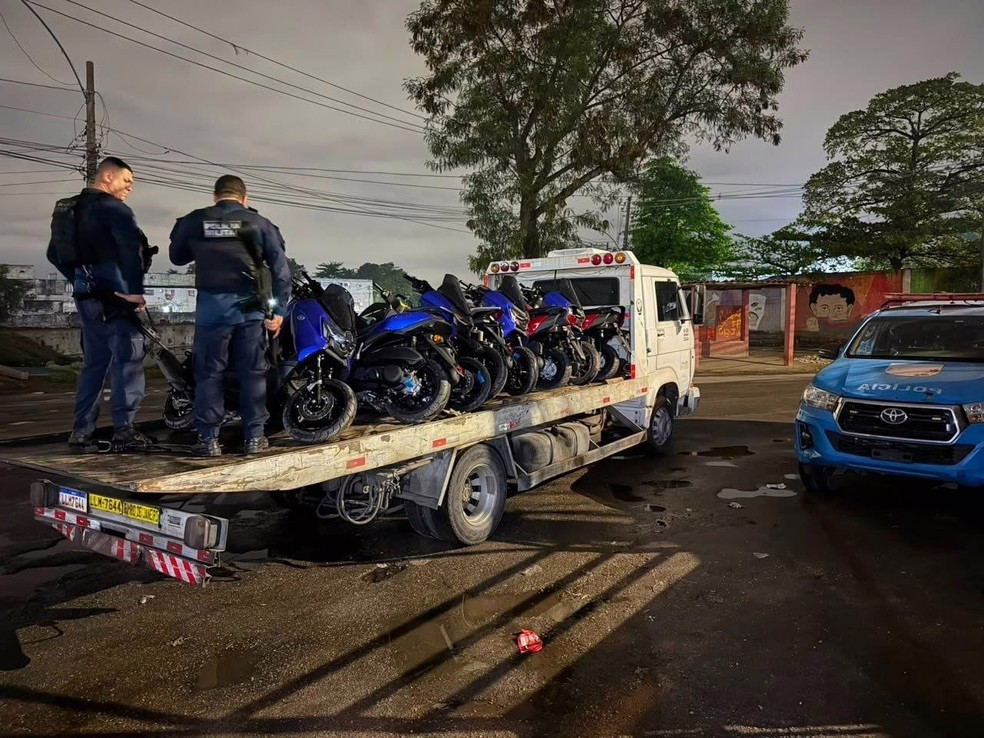 Foram recuperadas 31 das 47 motos transportadas na carreta