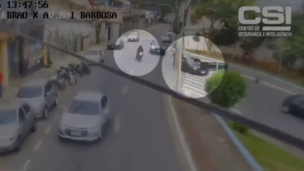 Vídeo registra o carro de homem assassinado em uma academia sendo seguido antes do crime, em São José