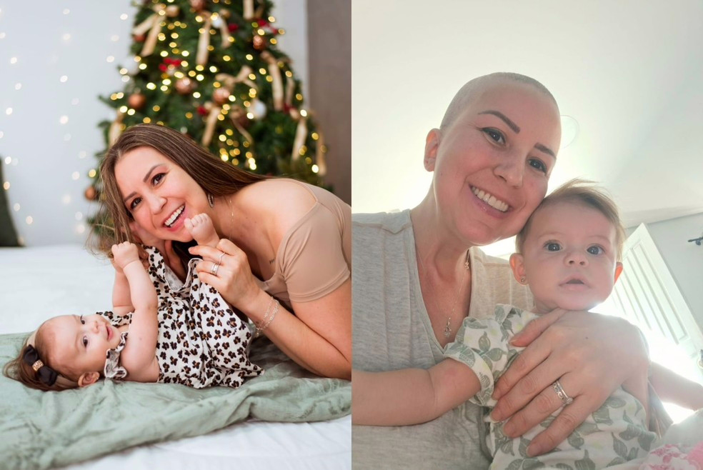 Magda iniciou a quimioterapia quando a filha tinha apenas 6 meses