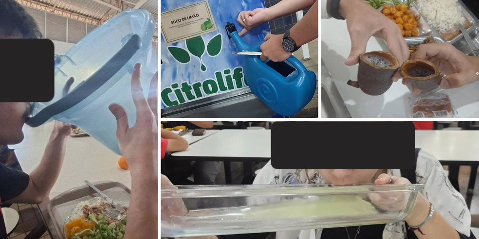 Página criada por estudante da Unicamp viralizou nas redes sociais ao mostrar objetos inusitados usados por universitários para beber suco no restaurante da universidade