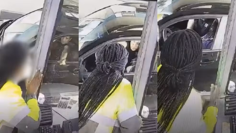 Ao cruzar o pedágio, o acusado conseguiu manobrar o veículo mesmo estando no banco do passageiro