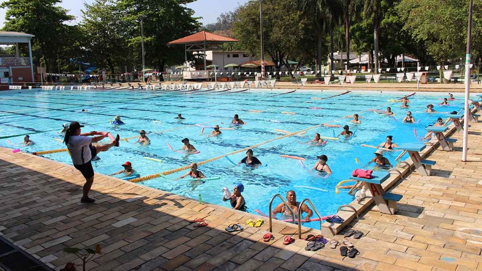 Aula de Hidroginástica na Usipa