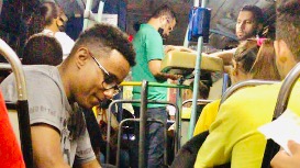 Ônibus lotado na pandemia