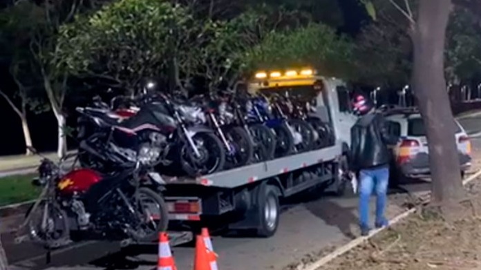 Motos apreendidas em Ipatinga