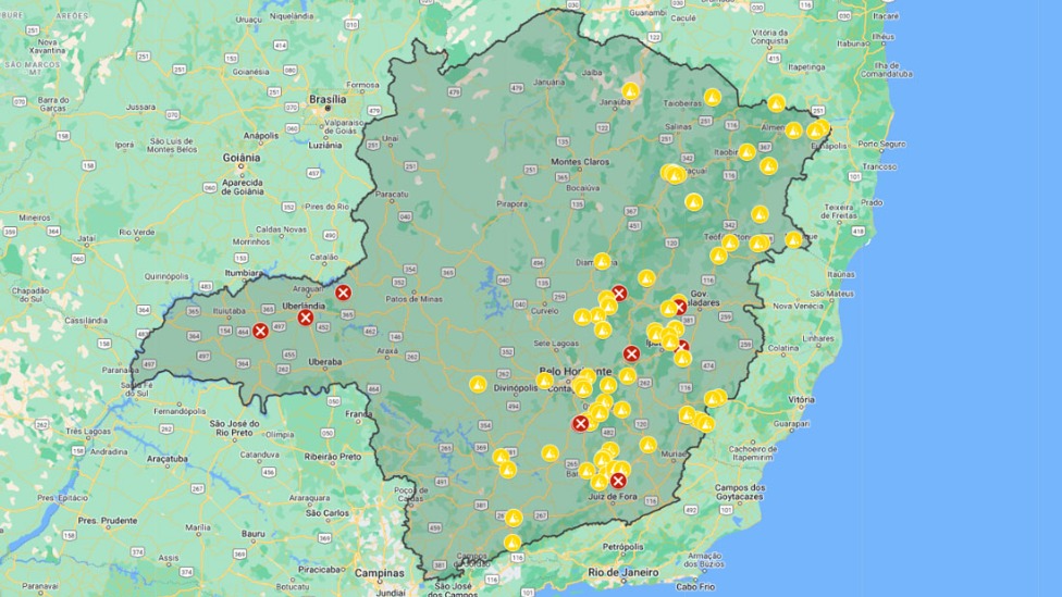 Interdições em estrada de Minas Gerais