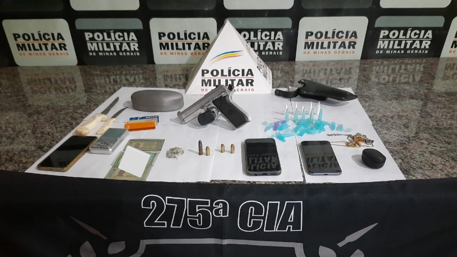 Materiais apreendidos em Coronel Fabriciano