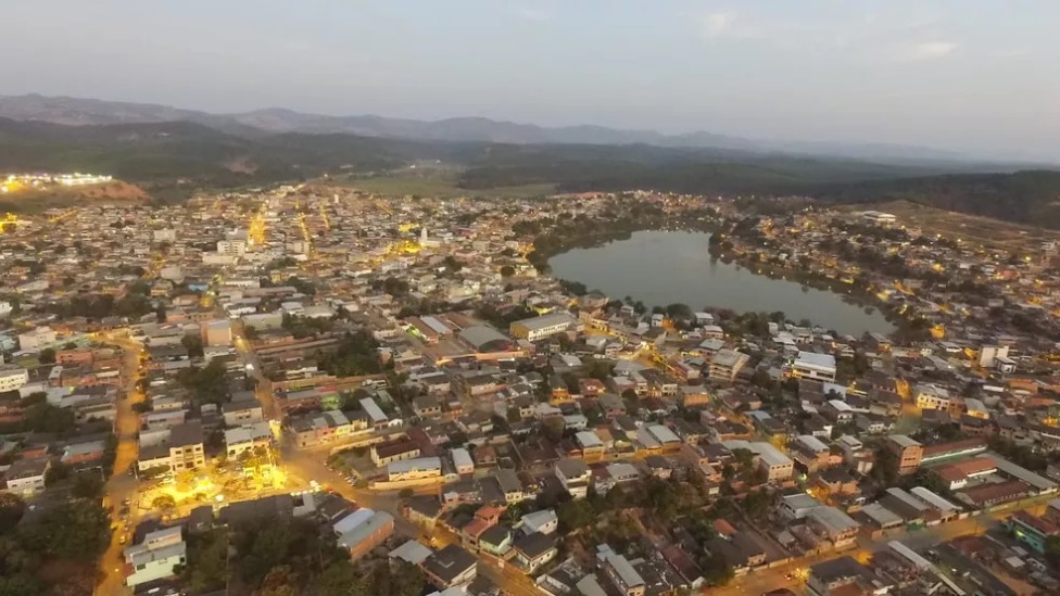 Imagem aérea de município de Ipaba. Foto: Prefeitura de Ipaba/Divulgação.