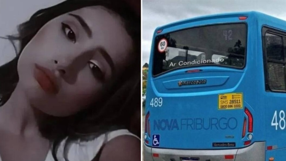 Adolescente coloca a cabeça para fora de ônibus em movimento, bate em poste e morre — Foto: Reprodução