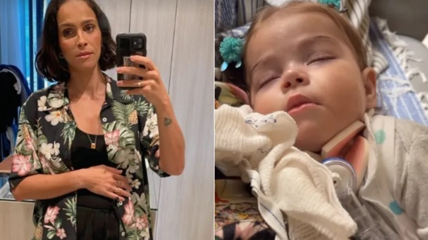 Leticia Cazarré e a filha caçula — Foto: Reprodução/Instagram