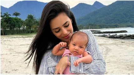 Bruna Biancardi leva Mavie à praia REPRODUÇÃO/INSTAGRAM