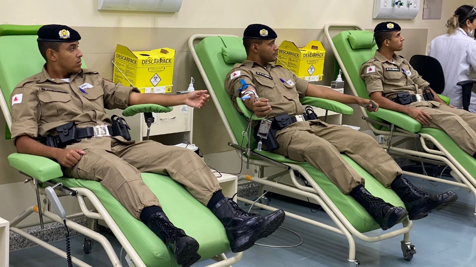 Polícia Militar realiza ação de doação de sangue no HMC em Ipatinga
