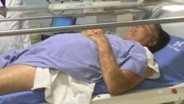 Bolsonaro em hospital em Manaus Foto: Reprodução/Arquivo Pessoal