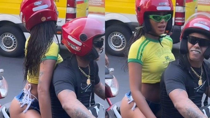 Anitta  com short super cavado sobe em favela no Rio e gera polêmica 