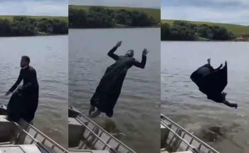 Vídeo: padre surpreende fiéis com salto mortal de batina durante retiro de carnaval