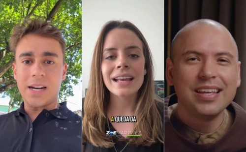 Nikolas Ferreira e Zoe Martinez defendem Frei Gilson após críticas nas redes