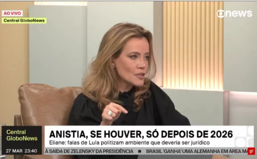 Jornalista da Globo alerta para possível reação do STF se anistia for aprovada