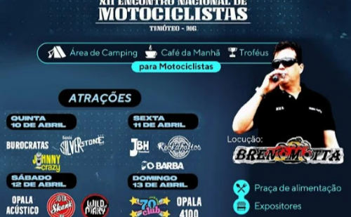 Motociclistas invadem Timóteo para encontro nacional com shows e motociata