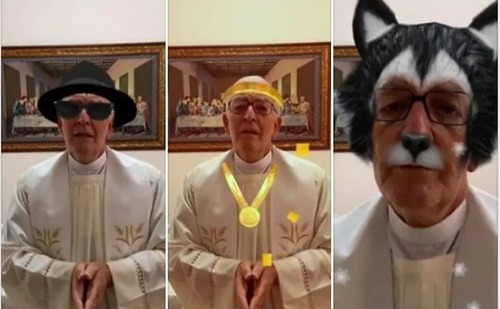 Padre que viralizou por live com filtros é sepultado em Minas aos 73 anos