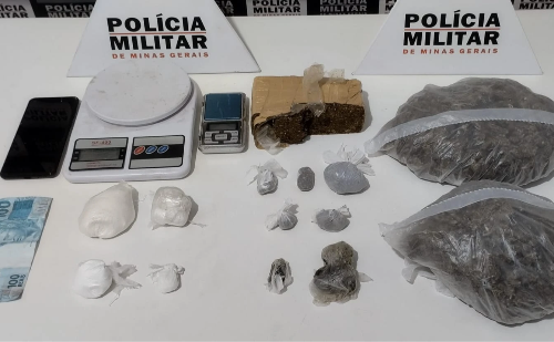 Homem de 40 anos é preso com arsenal de drogas e balanças em Timóteo