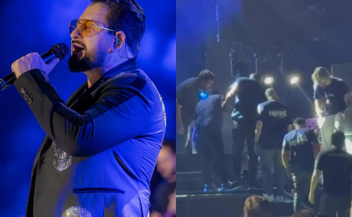 Marrone cai do palco em show e bate a cabeça, gerando susto em fãs