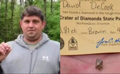 Agricultor acha diamante gigante achando que era lixo em parque dos EUA