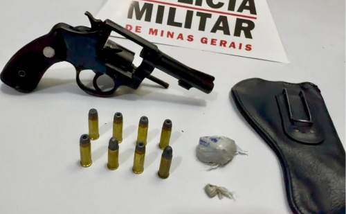 Jovem é preso com arma e drogas em oficina de Ipatinga