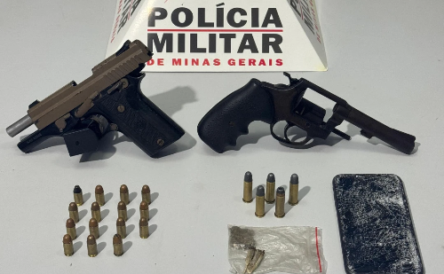 PM apreende armas e prende três homens em operação em Ipatinga