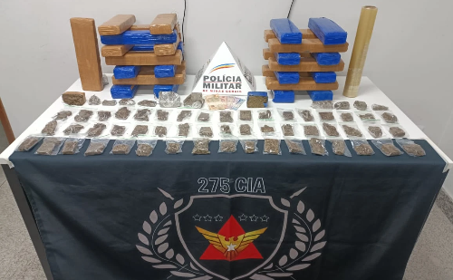 Polícia intercepta esquema de tráfico com grande apreensão de drogas em Fabriciano