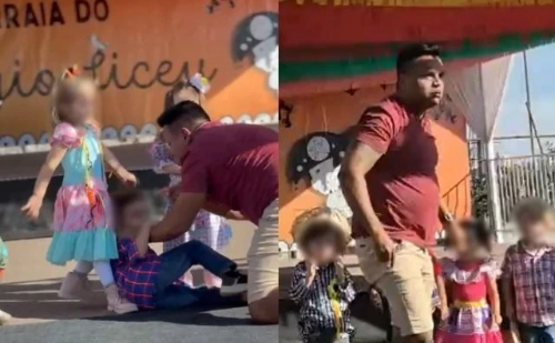 Durante apresentação escolar, homem invade palco e agride criança de 4 anos