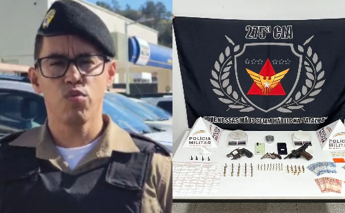 Vídeo: PM detalha prisão de trio e apreensão de arsenal e drogas em Fabriciano
