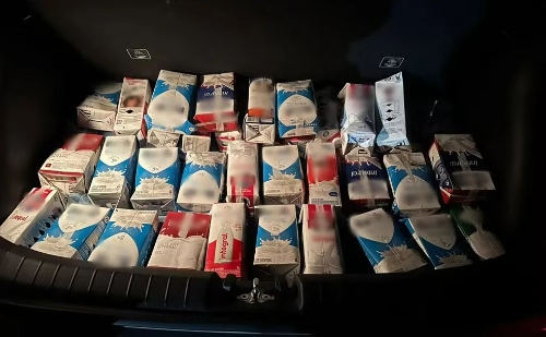 Dentro de caixas de leite, 37 aves silvestres são encontradas em carro na MG-050