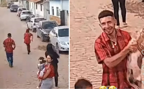 Durante quadrilha, leitoa foge e cantor vira herói em festa junina de MG