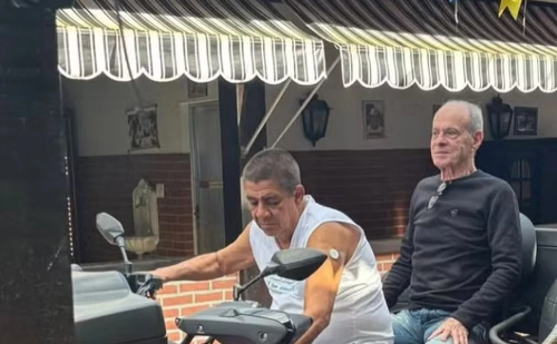 Visita especial: Ney Matogrosso encontra Zeca Pagodinho e passeia em quadriciclo