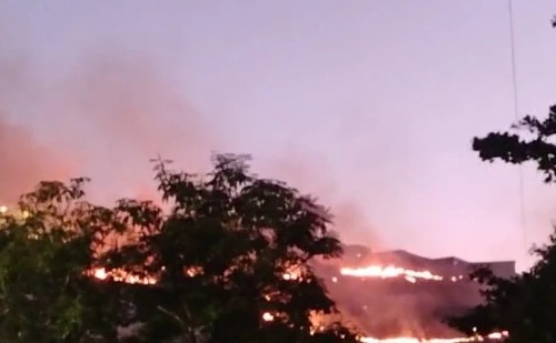 Vídeo: Incêndio em Ipatinga atinge lote vago e interrompe atividades de associação