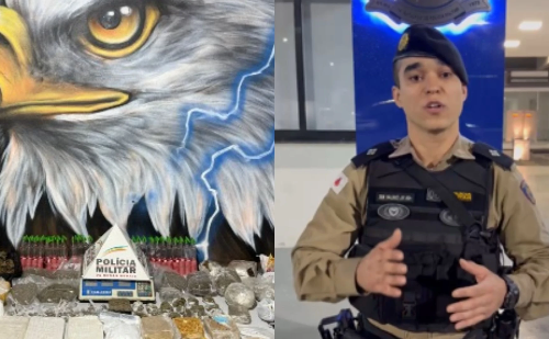 Vídeo: PM fala sobre prisão de jovem e apreensão de 40 kg de drogas em Ipatinga