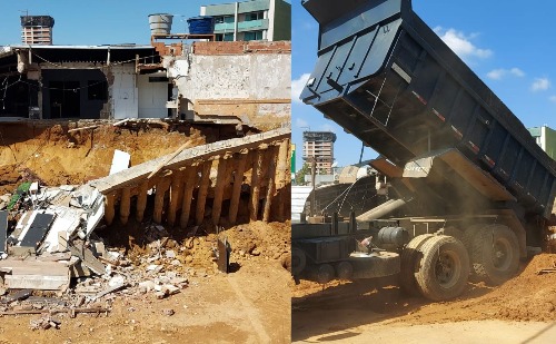 Desabamento em obra atinge restaurante e mobiliza autoridades em Ipatinga; veja vídeo