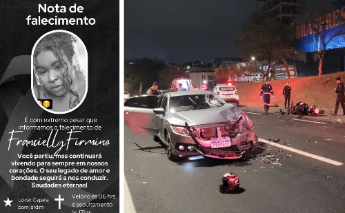 Identificada jovem que morreu após ser atingida por carro na contramão na BR-381, em Ipatinga