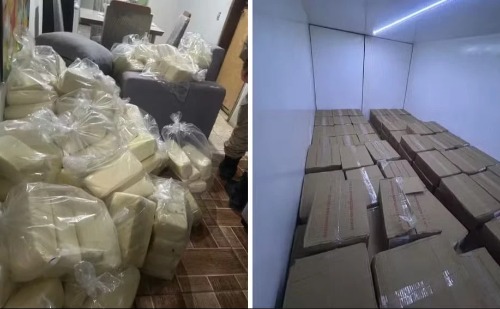 Polícia encontra mais de 3 toneladas de mussarela armazenadas em casa em GV; carga seguiria para o ES