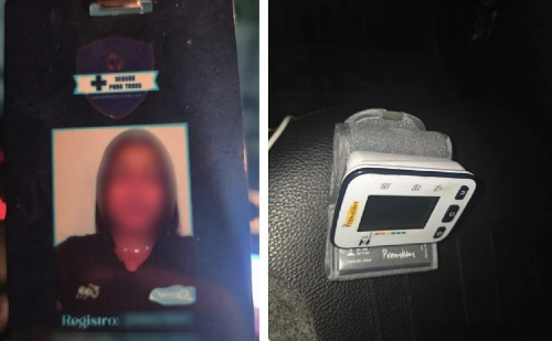 Golpe: mulher disfarçada de agente de saúde é flagrada colhendo dados e fotografando documentos na casa de idoso