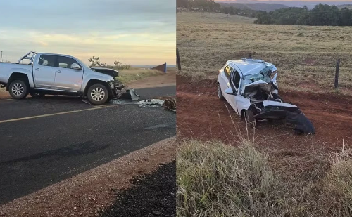 Quatro pessoas morrem em acidente com caminhonete e carro na MG-413