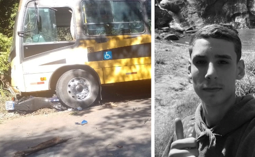 Identificado o jovem ipatinguense que morreu em colisão com ônibus escolar em Antônio Dias