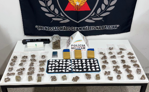 Polícia prende jovem com grande quantidade de drogas em Coronel Fabriciano